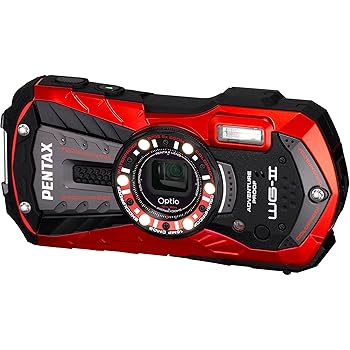 【中古】【39shop】PENTAX★防水デジタルカメラ Optio WG-2 バーミリオンレッド 約1600万画素 CALSモード OPTIOWG-2RD(良い)|ドリエム店