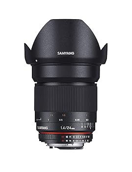 【中古】Samyang SY24MAF-N 24mm 広角レンズ 自動チップ Nikon用