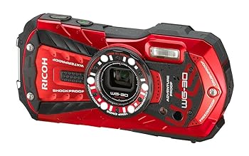 【中古】【39shop】RICOH★防水デジタルカメラ RICOH WG-30 バーミリオンレッド 防水12m耐ショック1.5m耐寒-10度 RICOH WG-30 RD 04606(良い)|ドリエム店