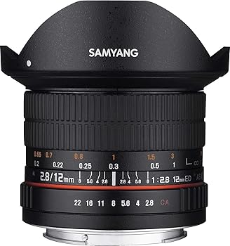 【中古】【39shop】SAMYANG★単焦点魚眼レンズ 12mm F2.8 フィッシュアイ キヤノンEF用 フルサイズ対応 883584(非常に良い)|ドリエム店