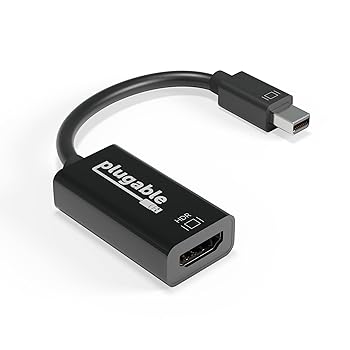 【中古】Plugable Mini DisplayPort - HDMI 変換アダプター アクティブ MDP-HDMI MDP ポート搭載システム互換 4K@60Hz対応 Surface Pro、MacシステムThun