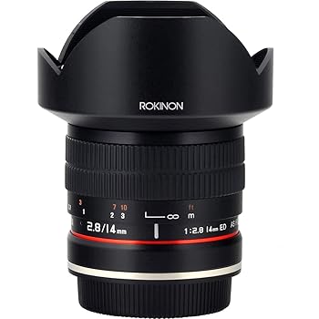 【中古】Rokinon AE14M-C 14 粍 f/2.8 ? 22 超広角水晶体 AE手当て内蔵 加農砲EFデジタル一眼二眼レフ用