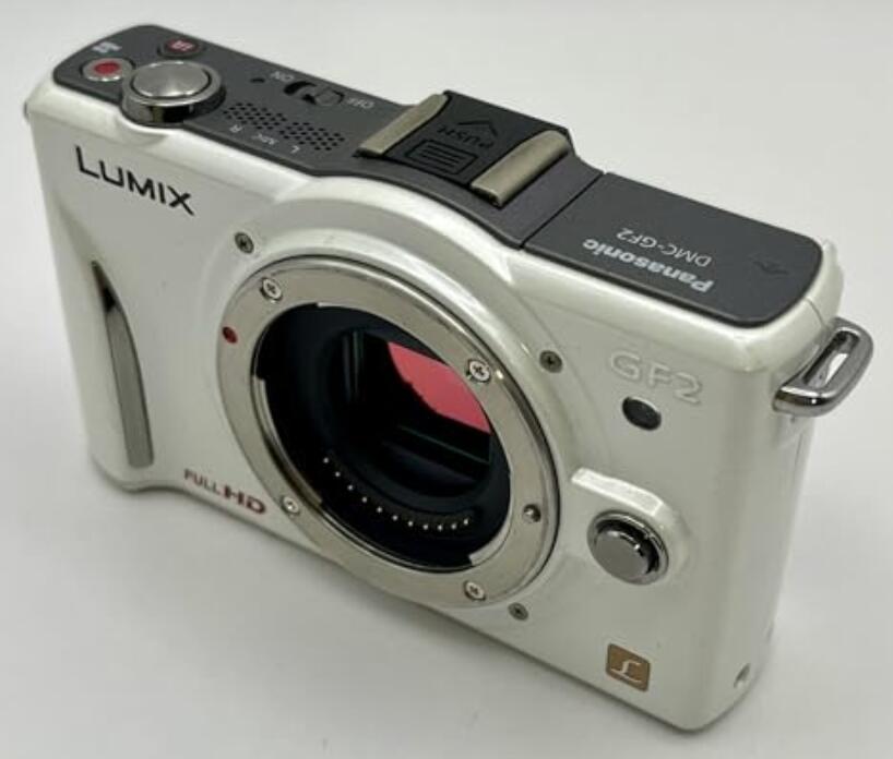 【中古】【39shop】Panasonic★デジタル一眼カメラ GF2 ボディ フルハイビジョンムービー一眼 ホワイト DMC-GF2（非常に良い）｜ドリエム店 13,478円