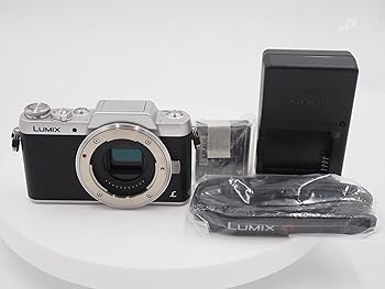 【中古】Panasonic ミラーレス一眼カメラ DMC-GF7 ボディ単体ブラック×シルバー