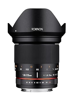 【中古】Rokinon 20mm f/1.8 AS ED UMC広角レンズ AEチップ内蔵 ニコン用