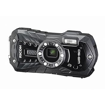 【中古】【39shop】RICOH★防水デジタルカメラ RICOH WG-50 ブラック 防水14m耐ショック1.6m耐寒-10度 RICOH WG-50 BK 04571（非常に良い）｜ドリエム店