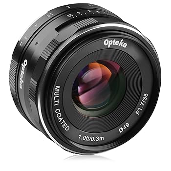 【中古】【39shop】Opteka★35mm f/1.7 HD MC マニュアルフォーカス プライムレンズ Fuji Xマウント APS-C デジタルカメラ用(良い)|ドリエム店