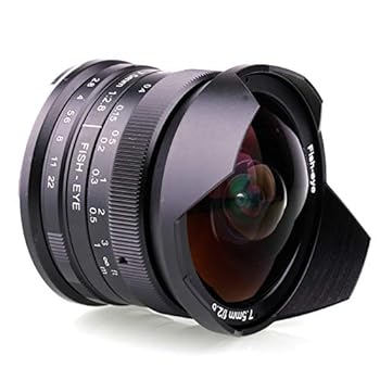 【中古】Risespray 7.5mm f2.8 Aps-c 広角フィッシュアイ固定フォーカスレンズ Eマウントミラーレスカメラ用