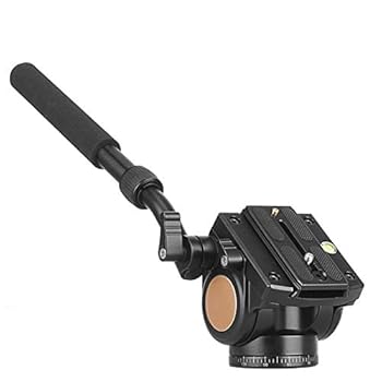 【中古】QZSD アルミニウム合金 360° パノラマカメラ 三脚 一脚 回転式 パンヘッド 流体 ヘッドボールヘッド ハンドル デジタル一眼レフカメラ 写真ビデ