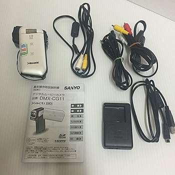 【中古】SANYO デジタルムービーカメラ Xacti ザクティ DMX-CG11 ホワイト DMX-CG11W