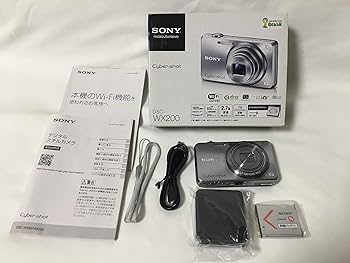 【中古】SONY デジタル写真機 Cyber-shot WX200 1890万絵素 光学10倍 しろがね色 DSC-WX200-S