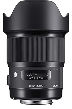 【中古】SIGMA 単焦点レンズ Art 20mm F1.4 DG HSM キヤノン用 フルサイズ対応