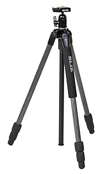 【中古】【39shop】SLIK★カーボン三脚 ライトカーボン E53 3段 ナットロック式 19mmパイプ径 自由雲台 クイックシュー式 106969(良い)|ドリエム店