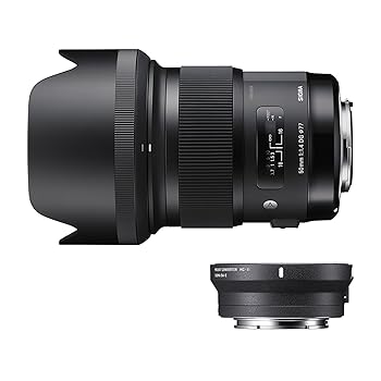 【中古】SIGMA Art 50粍 F1.4 DG HSM シグマ用 \u0026 マウント変換器 MC-11 SA-E用 水晶体一揃いの道具