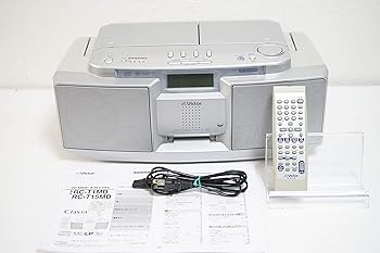 【中古】Victor　ビクター　JVC　RC-T1MD-S シルバー　CD-MDポータブルシステム　Clavia　クラビア　CD/MDデッキラジカセ形状