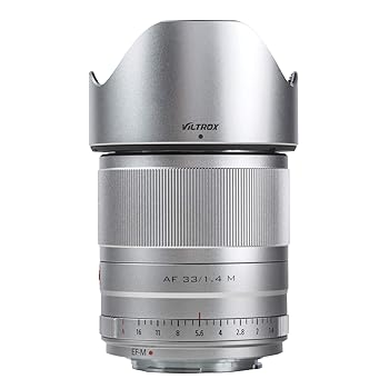【中古】VILTROX 33mm F1.4 AF STM 固定フォーカス ポートレート プライムレンズ オートフォーカス Canon EOS M3 M5 M10 M100カメラ用