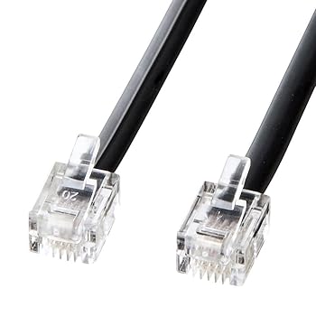 【中古】サンワサプライ モジュラーケーブル黒 10m TEL-N1-10BKN2