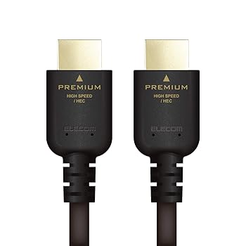 【中古】エレコム HDMI ケーブル 1.5m プレミアム 4K 2K 60P UltraHD 3DフルHD PS4/Xbox360/Nintendo Switch対応 ノイズ軽減 ブラック DH-HDPS14E15BK