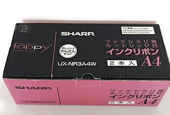 【中古】シャープ 普通紙FAXインクリボンカセット2本入りSHARP UX-NR3A4W