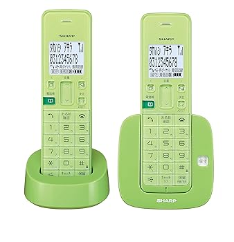【中古】【39shop】シャープ★デジタルコードレス留守番電話機 親機のみ 1.9GHz DECT準拠方式 グリーン系 JD-S07CL-G(非常に良い)|ドリエム店