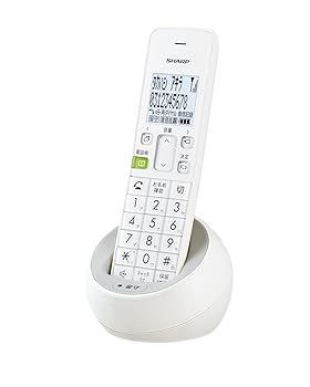 【中古】【39shop】シャープ★電話機 コードレス 子機1台タイプ 迷惑電話機拒否機能 ホワイト系 JD-S08CL-W(良い)|ドリエム店