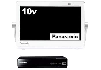 【中古】パナソニック 10V型 液晶 テレビ受像機 プライベート・ビエラ UN-10T8-W 2018年青写真
