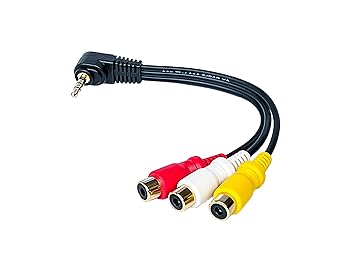 【中古】フジパーツ 4極 3.5mm ミニプラグオス - RCAジャツク×3メス変換ケーブル 0.1m 高純度99.996％OFC無酸素銅ケーブル AD-511