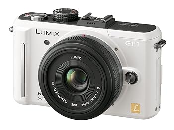 【中古】パナソニック デジタル一眼写真機 GF1 水晶体一揃いの道具20粍/F1.7ホットケーキ水晶体 外殻白いこと DMC-GF1C-W