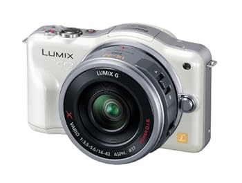 【中古】【39shop】パナソニック★ミラーレス一眼カメラ LUMIX GF3 電動ズームキット シェルホワイト DMC-GF3X-W(良い)|ドリエム店