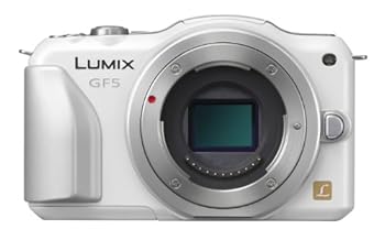 【中古】パナソニックPanasonic 鏡鑑受け答え一眼写真機 ルミックス GF5 上半身 1210万絵素 甲羅白いこと DMC-GF5-W