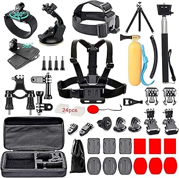 【中古】黒いこと 労働者階級 60 インチ 1カメラアクセサリーキット GoPro Hero 13 12 11 10 9 8 7、GoPro Max、GoPro Fusion、DJI Osmo Action、AKASO、APEMAN、カルシウム