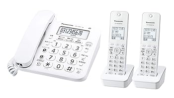 【中古】パナソニック RU・RU・RU デジタルコードレス電話 子機2台 1.9GHz DECT判定基準遣りかた 白いこと VE-GZ21DW-W
