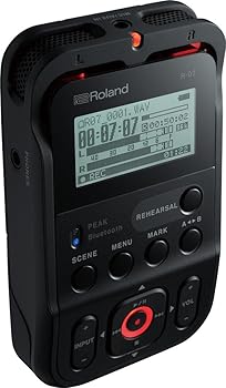 【中古】ローランド 直線的PCMリコーダー黒いこと外の方SD歌留多拡張スロット積み上げるRoland R-07-BK