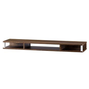 【中古】【39shop】朝日木材加工★テレビ台 正規品ちょい足しラック 49型 幅110cm 高さ10.5cm ブラウン 完成品 AS-110CT-DB（非常に良い）｜ドリエム店