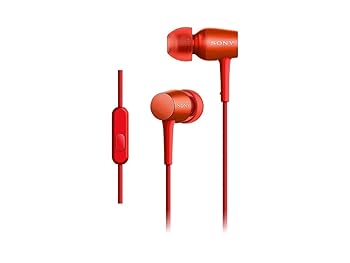 【中古】ソニー イヤ電話機 h.ear インチ MDR-EX750AP : ハイレゾ相応う カナル型 遠隔操作・マイクロホン シナバーレッド MDR-EX750AP R