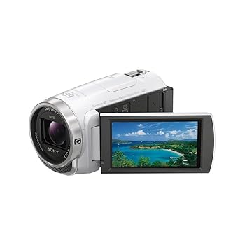【中古】【39shop】SONY★ビデオカメラHDR-CX675 32GB 光学30倍 ホワイト Handycam HDR-CX675 W（良い）｜ドリエム店