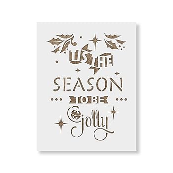 【中古】Jolly Seasonステンシルテンプレートの壁、ペイントする工芸 ? 再利用可能なステンシルで小さい大きいサイズ 5\