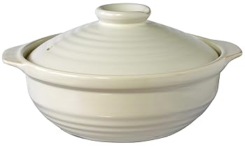 【中古】【39shop】NATURAL★ニューIH対応土鍋 9号 ホワイト 4-5人用（非常に良い）｜ドリエム店