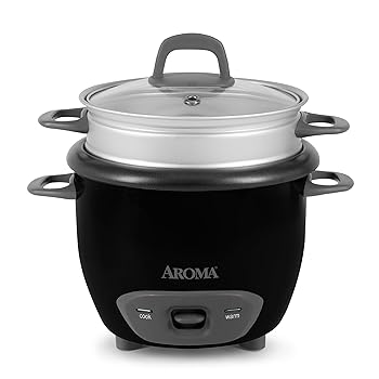【中古】【39shop】Aroma★Housewares 6-Cup Cooked 3-Cup UNCOOKED Pot Style Rice Cooker and Food Steamer ARC-743-1NGB by Aroma Housewares(良い)|ドリエム店
