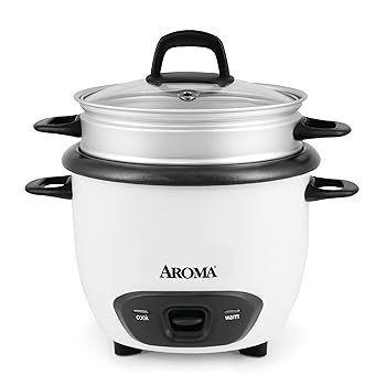 【中古】【39shop】並行輸入Aroma★6-Cup Cooked Pot Style Rice Cooker and Food Steamer, White フードスチーマー(非常に良い)|ドリエム店
