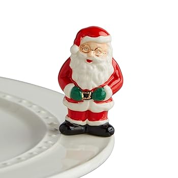 【中古】Nora Fleming Santa Mini - Father Christmas - Hand-Painted Ceramic Charm - A221