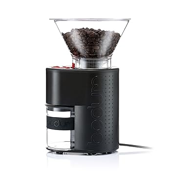 【中古】BODUM ボダム コーヒーミル 電動ミル BISTRO ビストロ 電動式コーヒーグラインダー ブラック コニカル刃 挽きムラ防止 静電気防止 静音 挽き目調