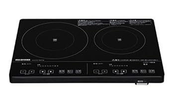 【中古】【39shop】アイリスオーヤマ★IHクッキングヒーター 2口 IHコンロ 200V 据置型 ブラック IHC-S225-B（良い）｜ドリエム店
