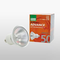 【中古】USHIO ダイクロハロゲン ADVANCE JDRφ50 40W 広角 10個入り口・入口 JDR110V40WLWKUVH