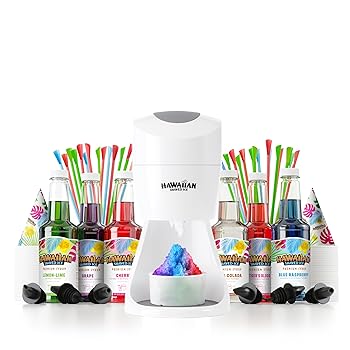 【中古】S900A Shaved Ice and Snow Cone Machine with 6 Flavor Syrup Pack and Accessories