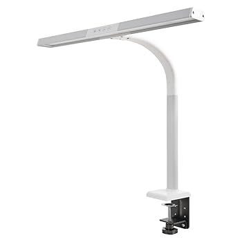 【中古】wasser 40 LED クランプライト おしゃれ デスクライト 目に優しい クランプ式 T字型 卓上ライト 調光 調色 学習机 間接照明 読書灯 勉強 寝室 オ