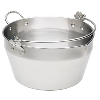 【中古】Home Made Stainless Steel 9 Litre Maslin Pan with Handle