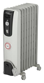 【中古】デロンギ オイルヒーター サーマルカットフィン 8~10畳用ホワイト + ミディアムグレー H770812EFSN