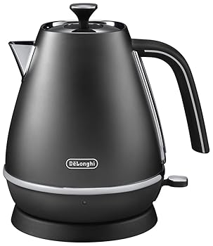 【中古】デロンギDeLonghi ディスティンタコレクション 明かり湯沸かし 心ゆかしい黒いこと 1.0L 空だき押しとどめる 自動小銃ワット数オフ KBI1200J-BK