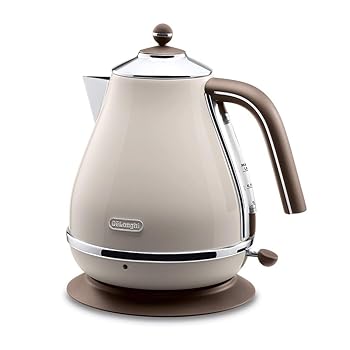 【中古】De'Longhi デロンギ 電気ケトル アイコナ・ヴィンテージ KBOV1200J-BG ステンレス 1.0L 見やすい水量計 異物混入防止フィルタ 空だき防止機能 簡
